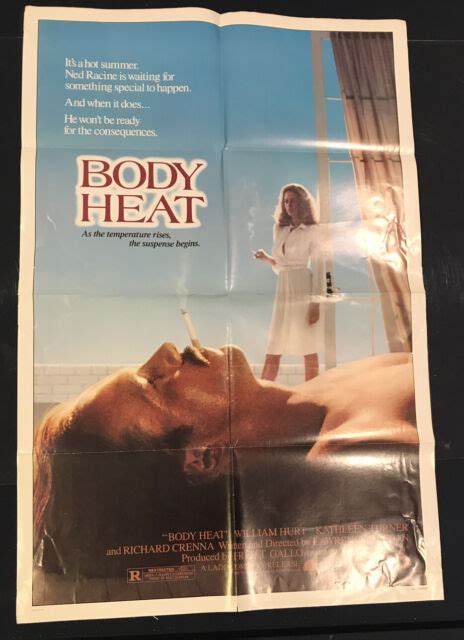 Vtg Original Body Heat Movie Poster 1981 27 X 41 Kathleen Turner Debut F47 7 Ebay