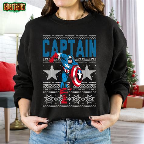 Marvel Captain America Ugly Christmas Sweater Unisex T Shirt