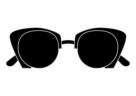 black glasses flat sunglasses symbol on white background modern style