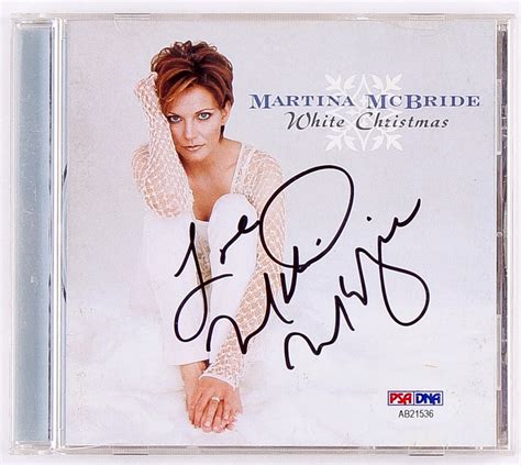 martina mcbride signed white christmas cd cover insert inscribed love psa coa pristine