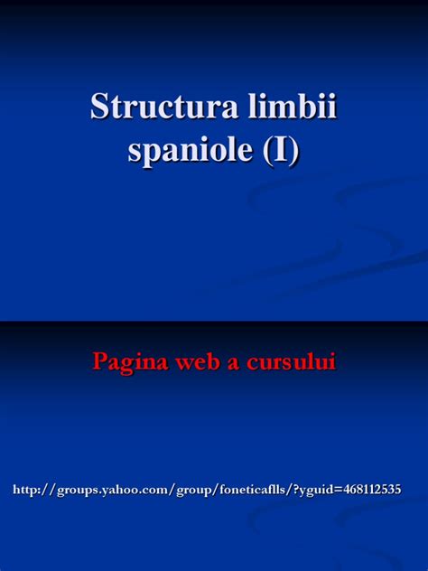 Structura Limbii I 1 Pdf