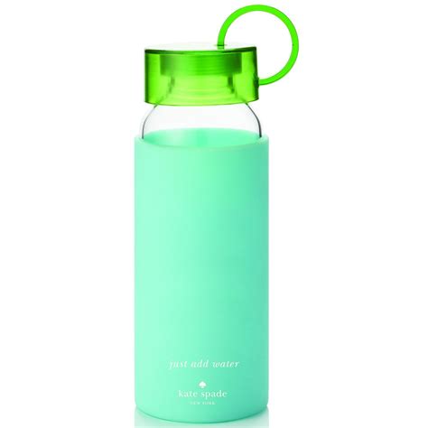 Kate Spade Turquoise Colorblock Water Bottle $30.00 | Glass water bottle, Bottle, Water bottle
