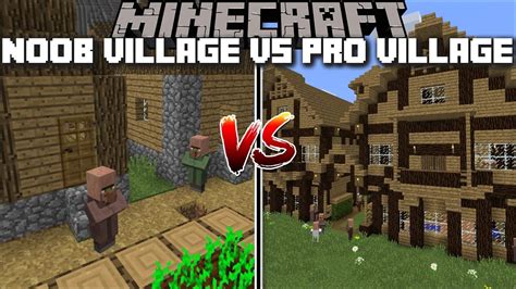 Minecraft Noob Village Vs Pro Village Mod Save The Village From A