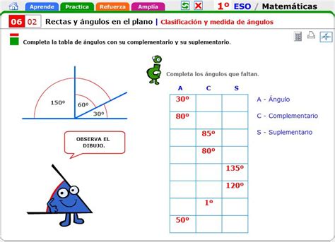 Clasificación Y Medida De ángulos Matemáticas Para 1º De Secundaria
