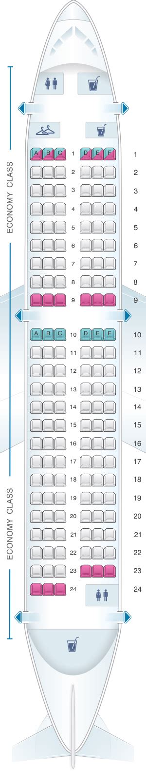 Seat Map Brussels Airlines Airbus A319