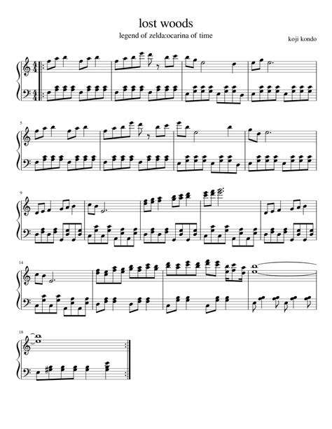 Lost Woods Sheet Music For Piano Solo Download And Print In Pdf Or