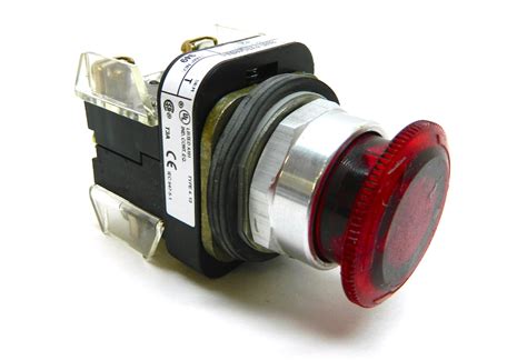 Allen Bradley 800T FXTQ10RA1 Illuminated Red Push Pull Button 120V EBay