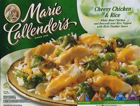 Marie callender's original corn bread mix, 16 oz, (pack of 12) marie callender's frozen dinner, fettuccini with chicken & broccoli, 13 ounce marie callender's classic chicken and rice. Marie Callender's Cheesy Chicken & Rice « Food In Real Life