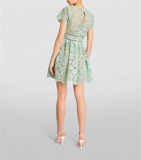 Self Portrait Guipure Lace Floral Mini Dress Harrods Us