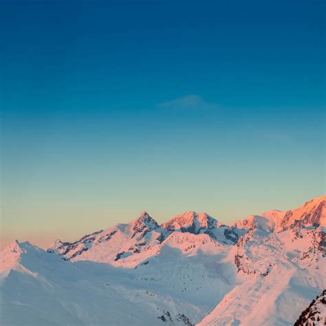 Download 2248x2248 Wallpaper Sunset Horizon Clean Sky Glacier