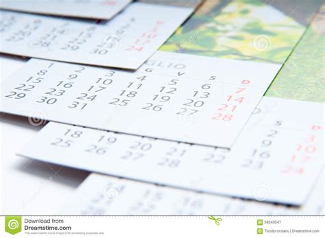 Monthly Calendars Royalty Free Stock Image 63297154