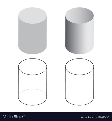 Isometric 3d Cylinder Tubes Royalty Free Vector Image