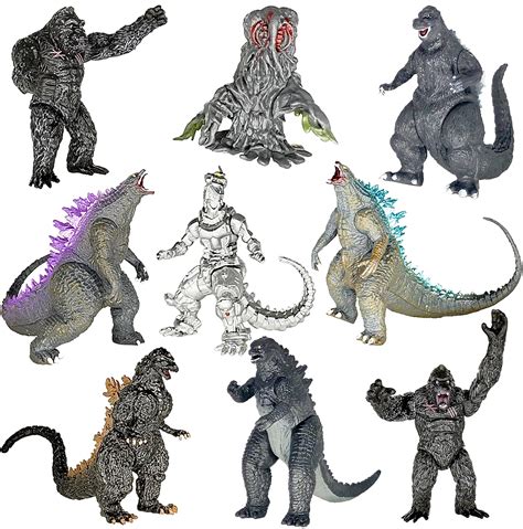 Buy Twcare Set Of 9 Godzilla Dinosaur Vs Kong Toys King Of The Monsters