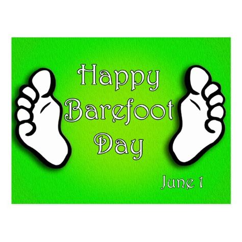 National Go Barefoot Day June 1 Postcard Zazzle