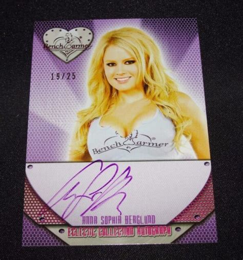 2016 Benchwarmer Anna Sophia Berglund Eclectic 121 Pink Foil Auto25