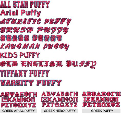 Font Collection Volume 4 Puffy Fonts™ In 2022 Embroidery Projects