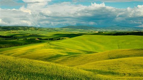 799155 4k Italy Scenery Fields Sky Tuscany Clouds Hill Rare