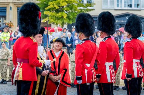 Coldstream Guards March Through Exeter Devon Live
