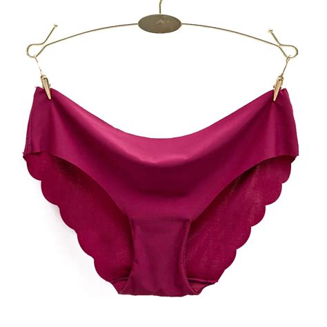 women underwear sexy ultra thin ice silk panties plus size seamless briefs ruffles low rise