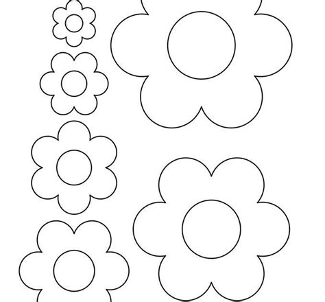 Moldes De Flores De 6 Petalos Para Recortar Flores de Papel
