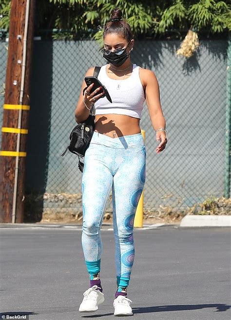 Vanessa Hudgens Flaunts Her Toned Tummy In A White Crop Top As She