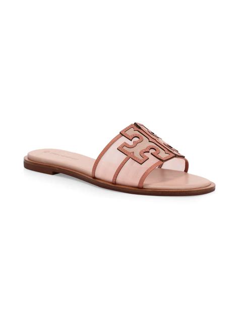 Tory Burch Synthetic Ines Flat Mesh Sandals In Pink Lyst