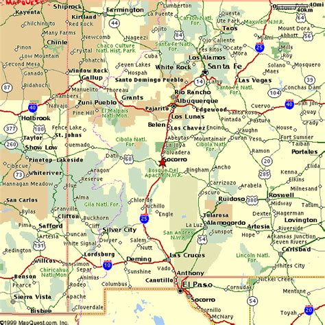New Mexico Map And New Mexico Satellite Images