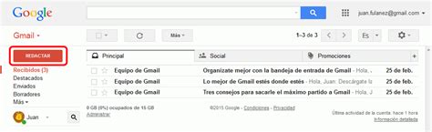 Redactar un correo. Gmail. Google Apps. Bartolomé Sintes Marco