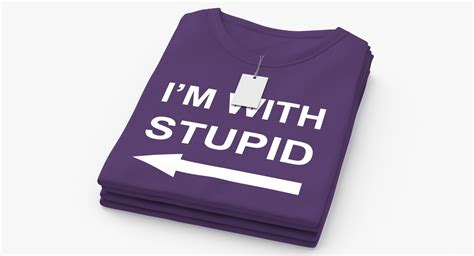 female crew neck folded stacked with tag purple im with stupid 01 3d model turbosquid 1780811