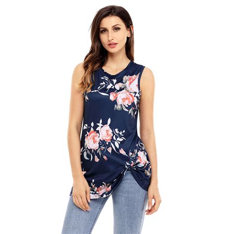 New 2017 Summer Women Casual Tank Tops Sleeveless Floral Print Vintage Boho Vest Tank Shirt Cami