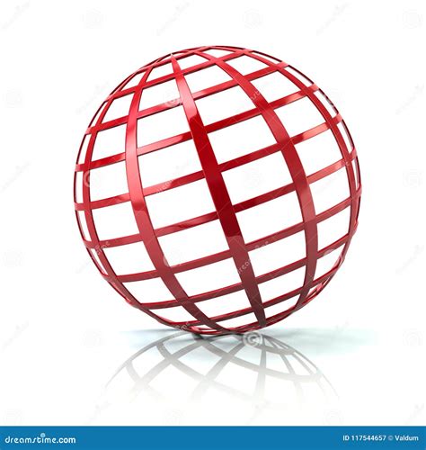 Red Globe Icon D Illustration Stock Illustration Illustration Of Internet Isolated