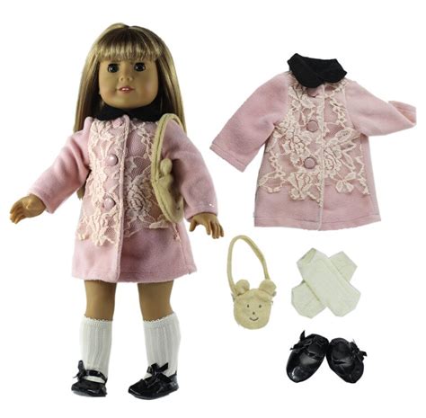 1 Set Pink Beautiful School Wear Outfit Doll Clothes For 18 American
