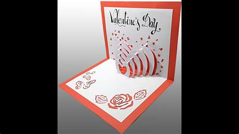 Valentines Day Pop Up Card Tutorial Youtube