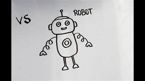 Robots, made of metal, wires and other metal parts of armour plating. 12 : Kids' Tutorial - How to Draw a Robot (C) in 2 Min ...