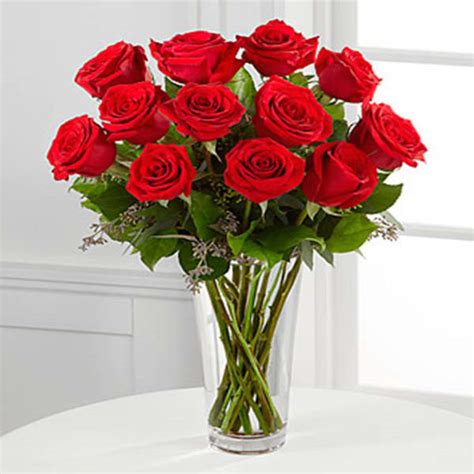 E2 4305 The Long Stem Red Rose Bouquet By Ftd Vase Included Tsend