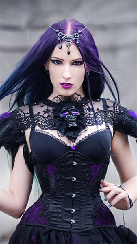 Dark Woman Goth Animated  Gothic Art Emo Dresses Neon Prom Dresses My Xxx Hot Girl
