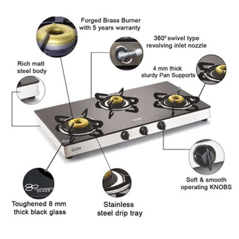 We did not find results for: Buy Glen 3 Burners Gas Stove (CT 1038 GT FB, Stainless ...
