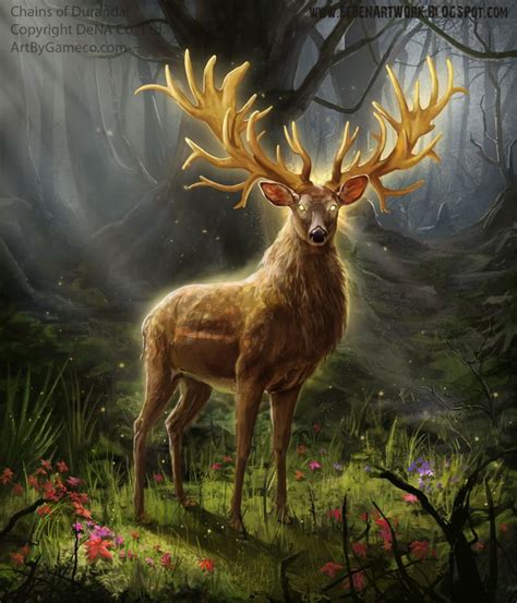 Pin By Mallory M On Fantasy Deer Mythical Animal Mythical Creatures