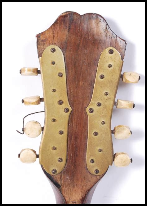 A 19th Century Tortoiseshell Inlaid Mandolin Musical Instrument The