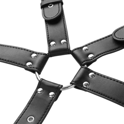 Mens Full Body Harness Detachable Groin Strap Bondage Restraints