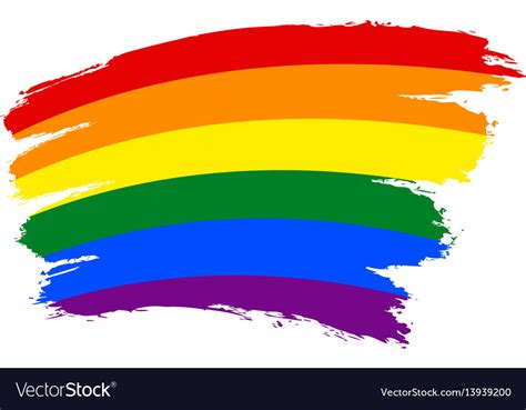 Download Brushstroke rainbow flag lgbt movement Royalty Free Vector