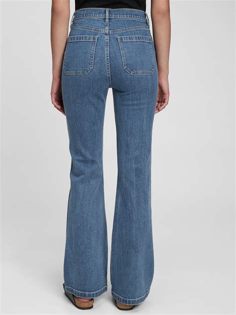 High Rise 70s Flare Jeans With Washwell Gap