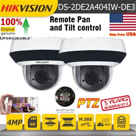 Buy Hikvision 4mp 4x Mini Ptz Ds 2de2a404iw De3 Original Oem H265