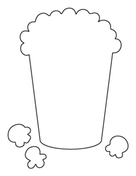 Popcorn coloring pages printable at getcolorings.com. Free Food Patterns for Crafts, Stencils, and More | Page 4