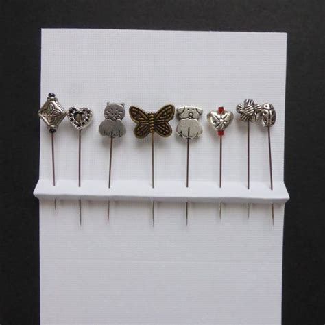 Variety Of Cute Metal Topped Straight Pins Set Of 8 Pins Set Etsy