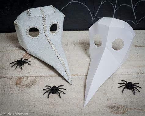 Plague doctor mask template from fantasy masks category. Printable Paper Plague Doctor Mask Spy vs Spy bird mask ...