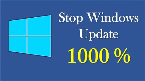 Here are the methods you can try. Stop Windows 10 Update 1000% - YouTube