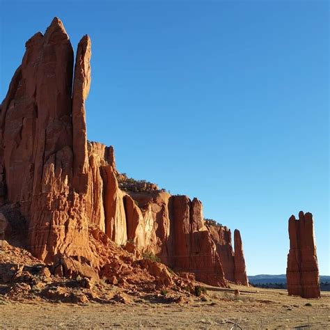 Sandstone Cliffs And Pillars West Of Tohatchi Navajo Nation At