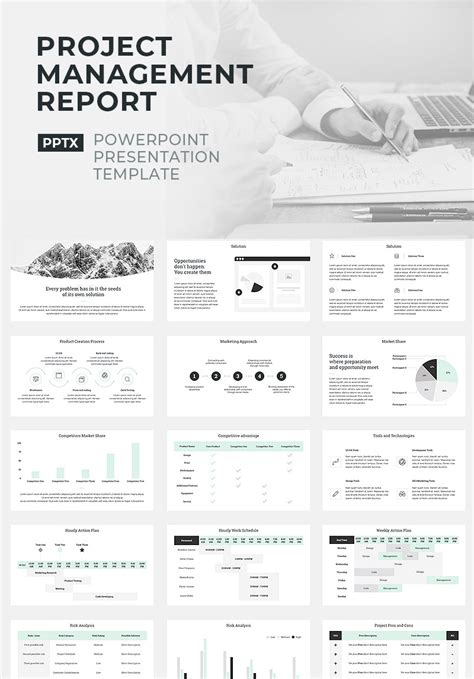 Project Management Report Powerpoint Template 78737