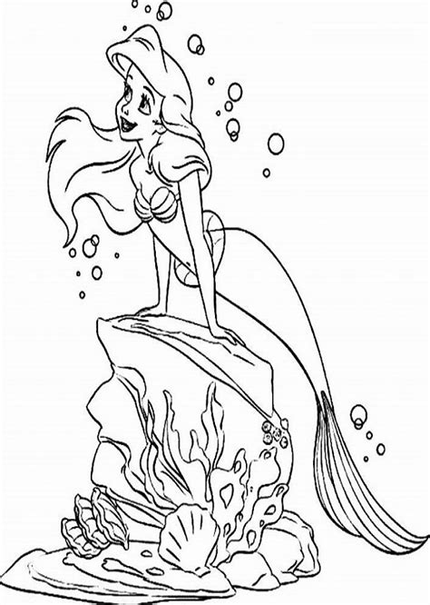 Dibujos Para Colorear Princesa Ariel Sirenita Impresion Gratuita
